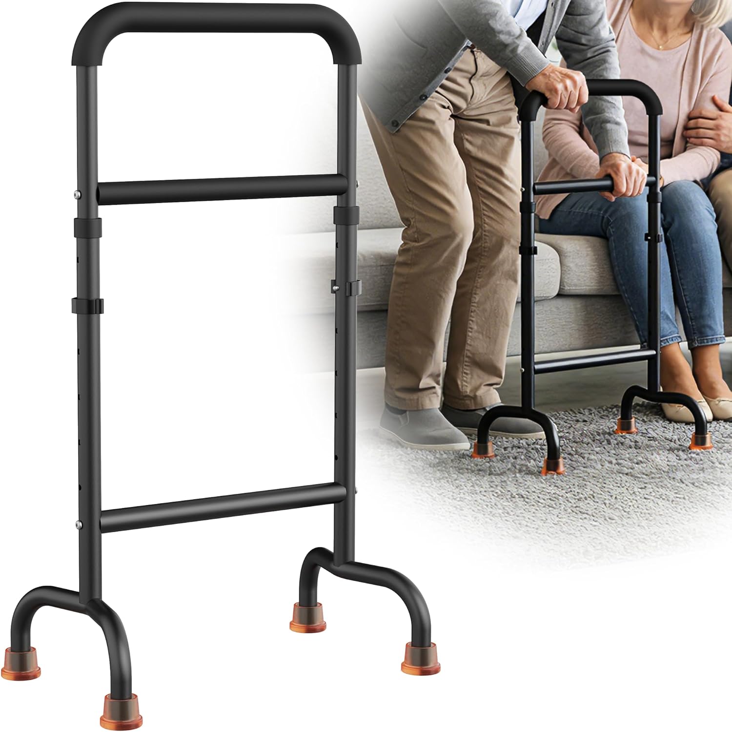 Stand Assist for Chair & Couch - Height Adjustable Mobility Aid for Seniors, Lightweight Aluminum Frame with 450lb Capacity