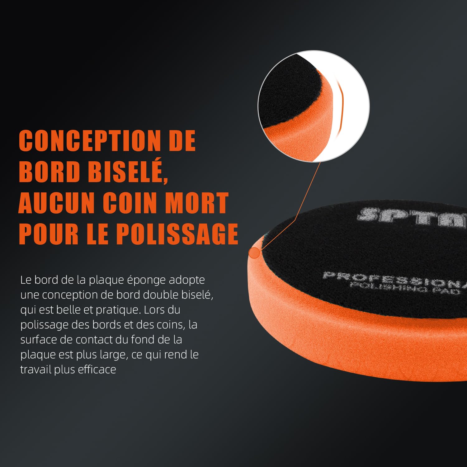 Buffing Polishing Pads, SPTA 5Pcs 3.5 Inch Face for 3 Inch 76mm Backing Plate Mix Cutting force Buffing Pads Cutting Polishing Pad Kit For Car Buffer Polisher Compounding,Polishing, Waxing -FPTFS3-MIX - Image 6