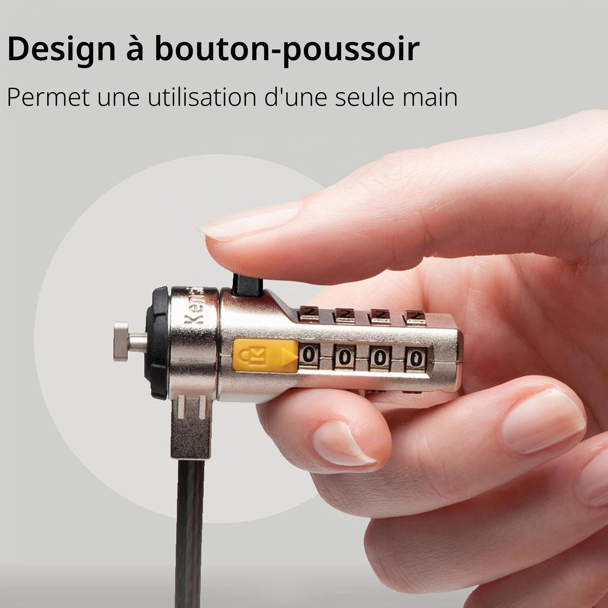 Kensington Câble antivol à combinaison pour ordinateurs portables et autres appareils (K64673AM)