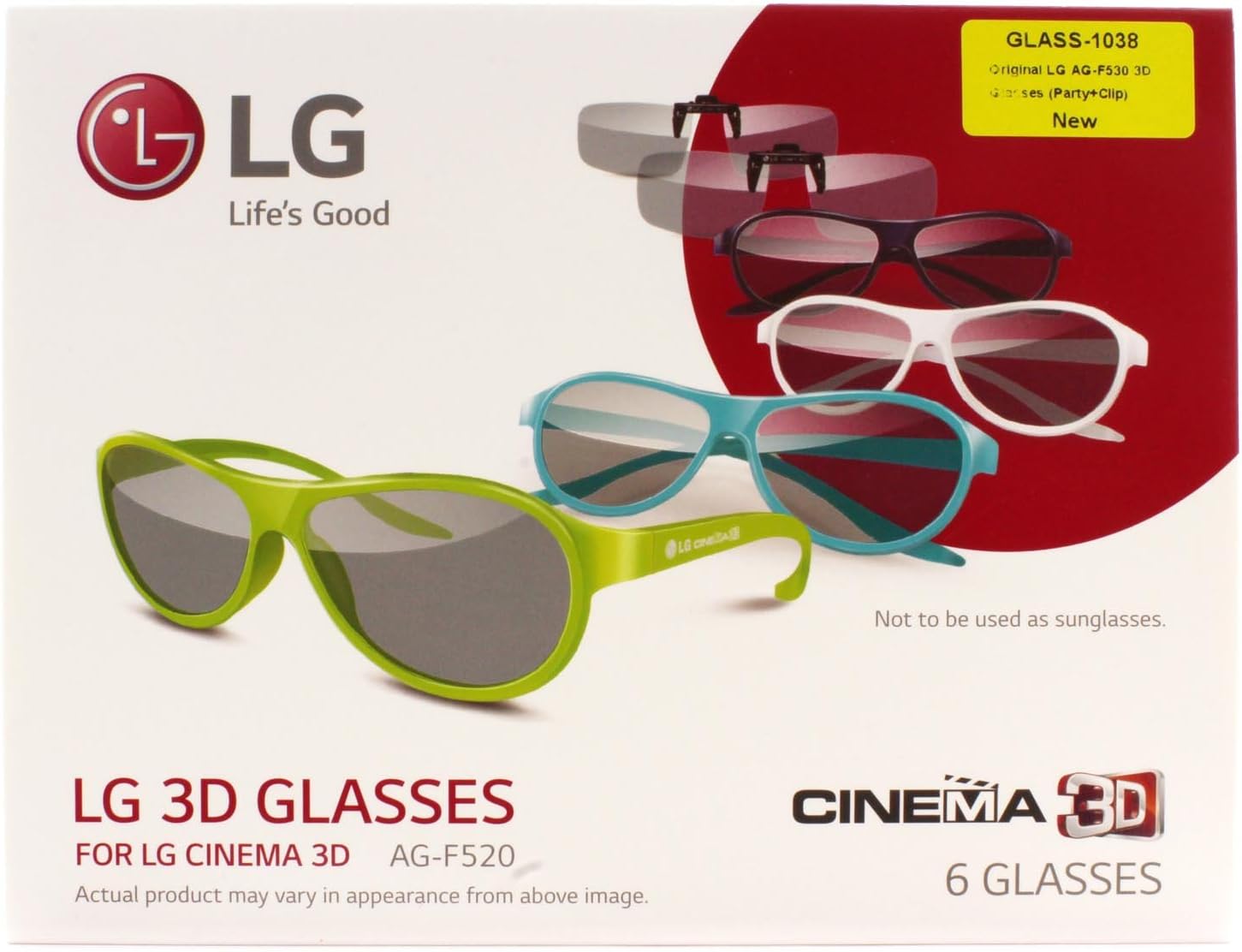 121AVAG-F530 3D Glasses (Party+Clip) for LG 77EC980V 77" OLED TV