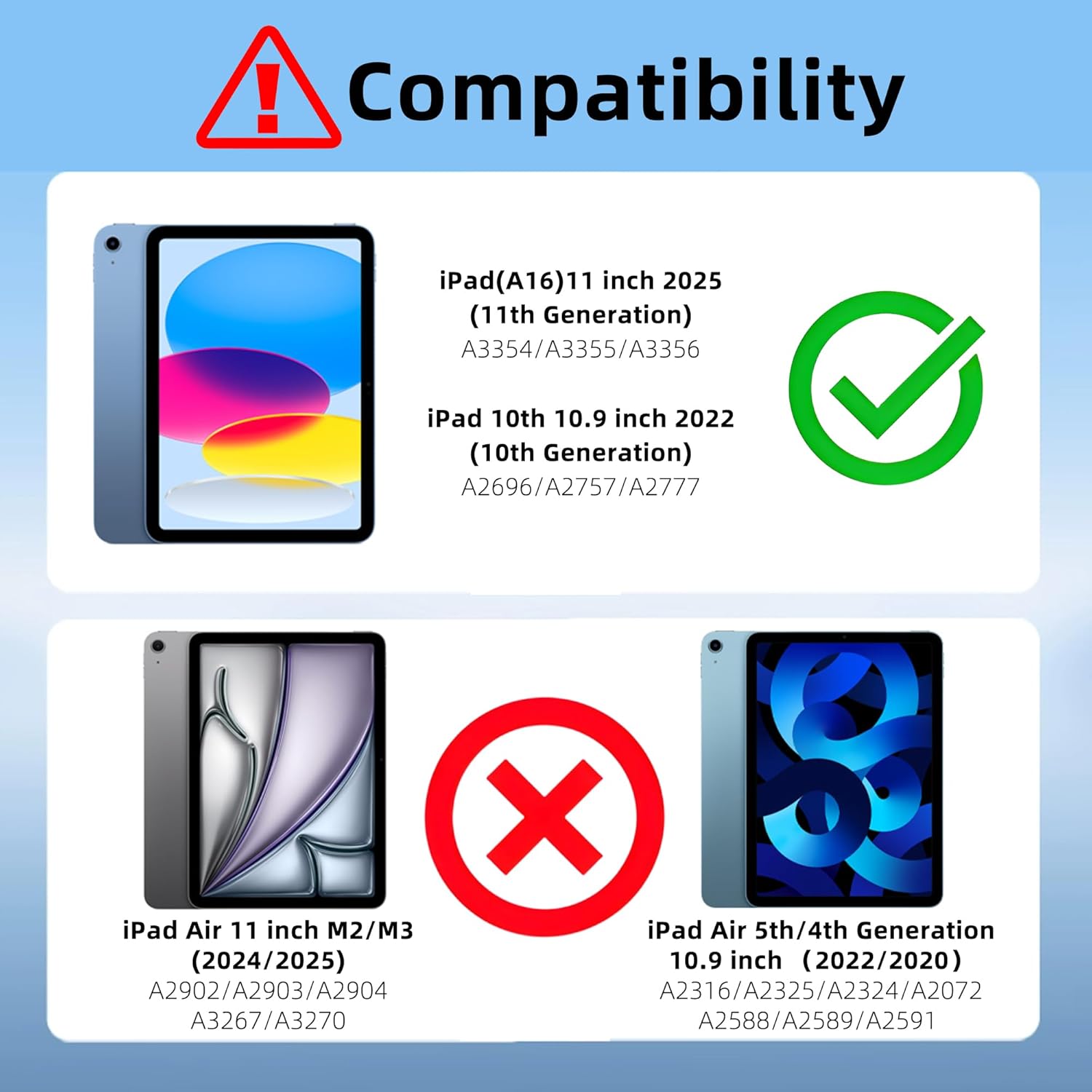 Clear Case for iPad (A16) 11th Generation 2025 11-inch/10th Generation 2022 10.9 inch, Lightweight Soft TPU, Anti-Scratch Ultra Slim Protective Tablet Cover, Shockproof Impact Resistant, Clear thumbnail