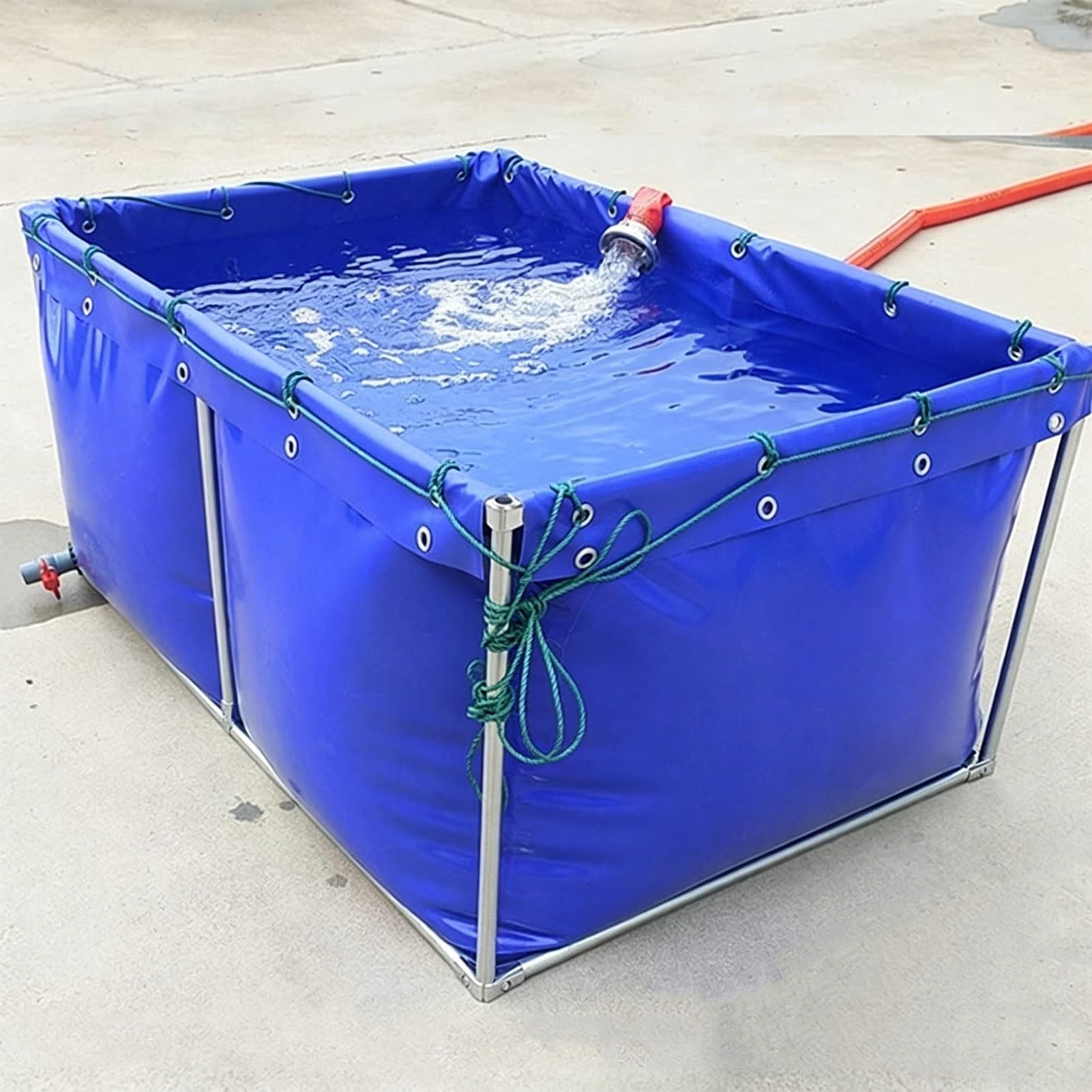 Étang à poissons en toile hors sol de 4x3x1.2m pour élevage de crevettes et réservoir d'eau