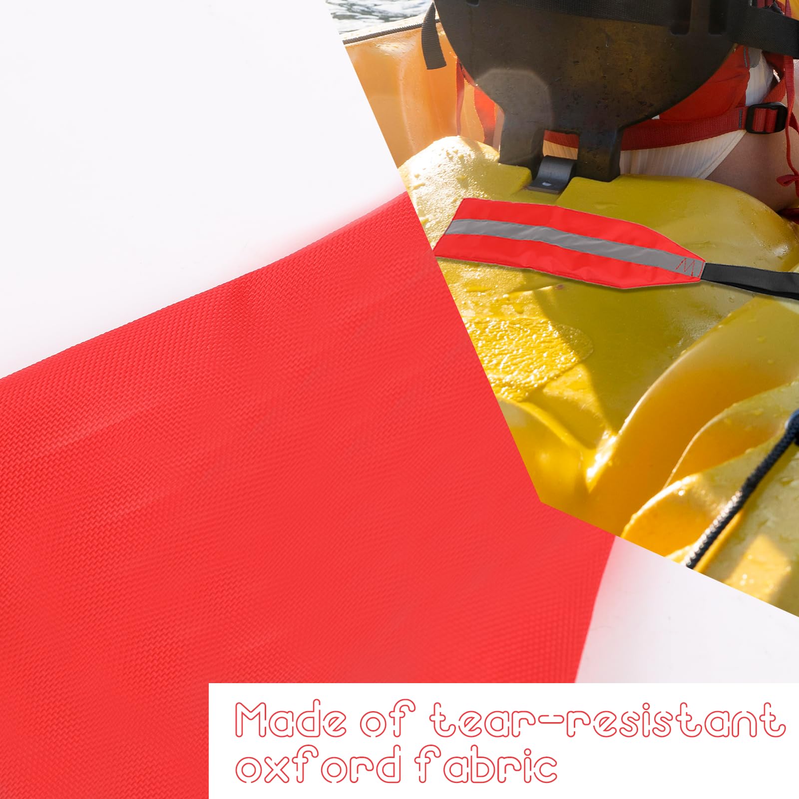 GANAZONO Kayak Towing Flag Reflective Strips Safety Warning Flag For Kayaks Canoes And Watercraft Lightweight And Portable For Enhanced Visibility During Outdoor Adventures