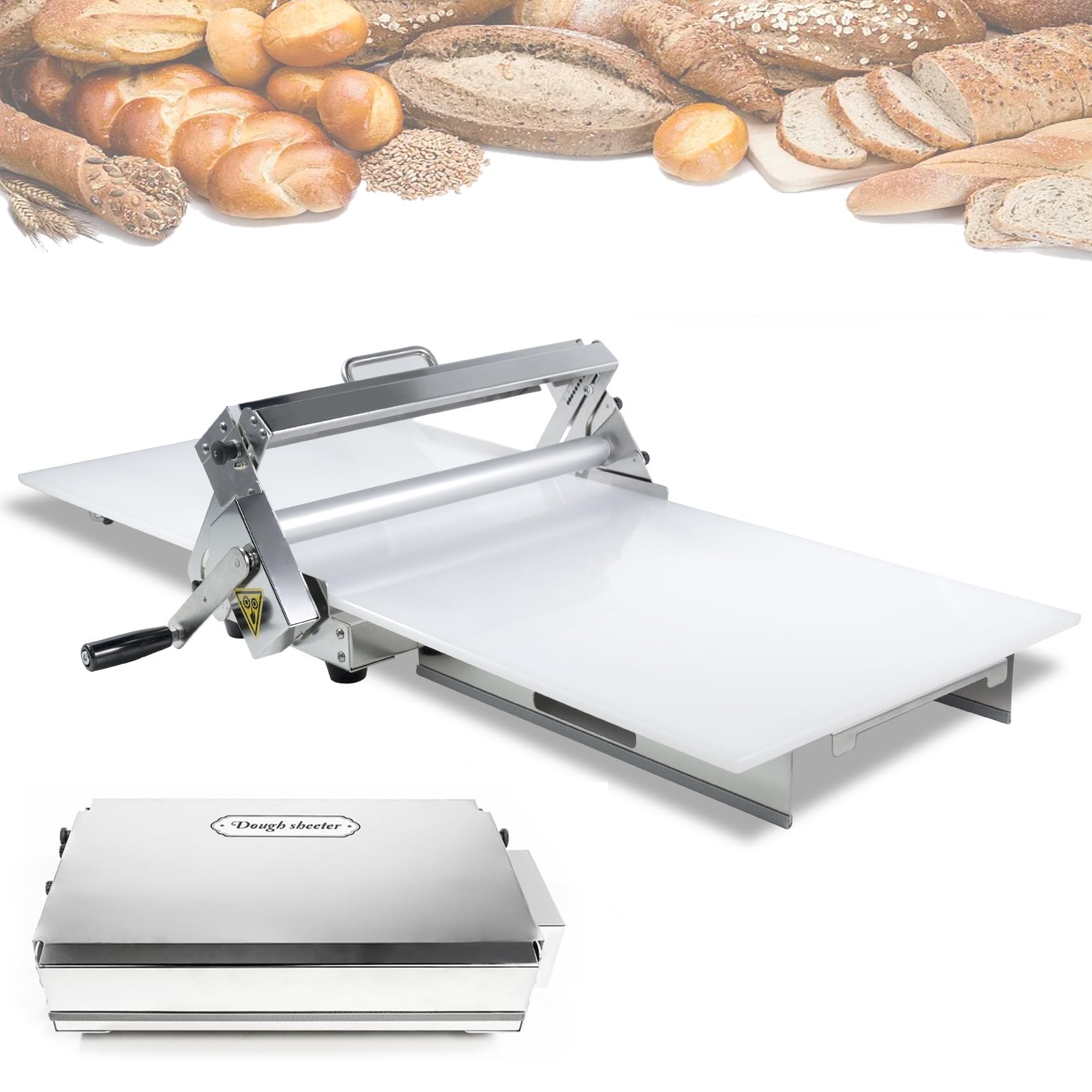 Espátula de acero inoxidable, plegable y de grosor ajustable para panadería, pizzería y pastelería de croissants. Ideal para uso comercial y doméstico.
