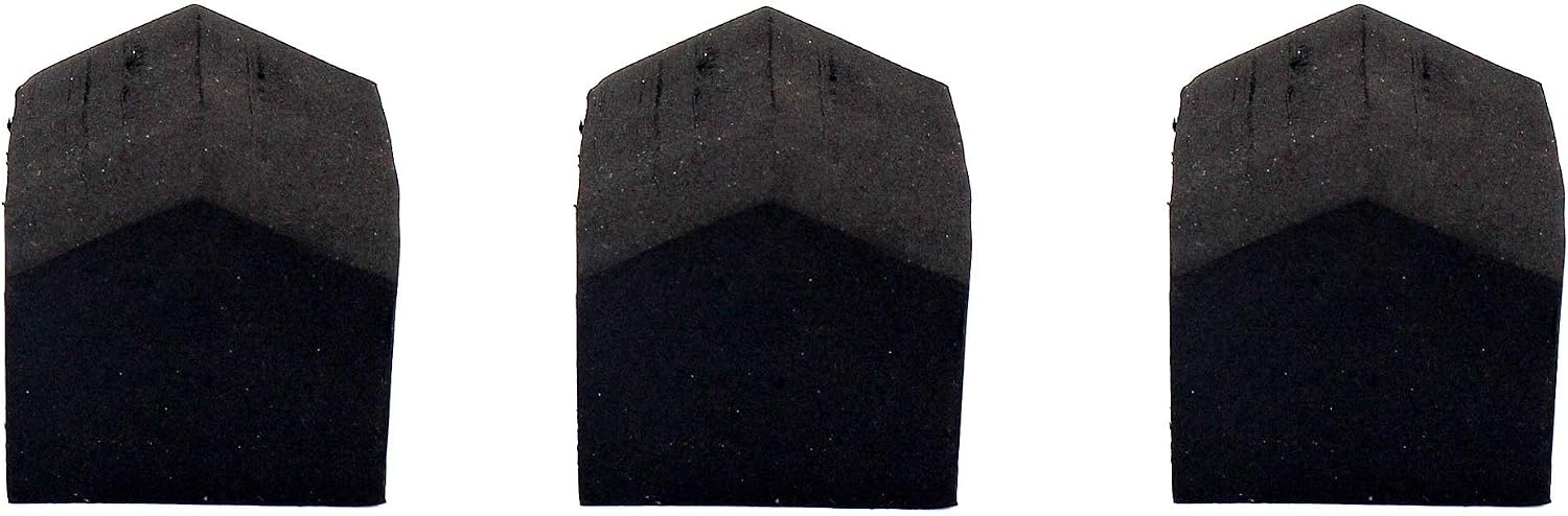 BambooMN 1.75"x2" Pointed Tip - Low Profile Staff/Sword Neoprene Safety Tip - 3 Pieces