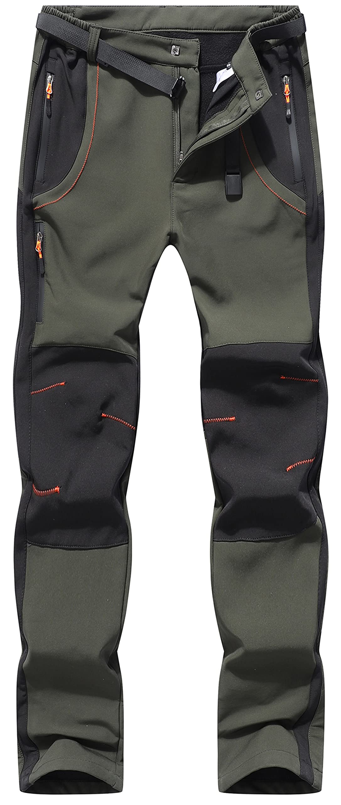 DAFENP Pantaloni Trekking Sci Uomo Invernali Pantaloni da Lavoro Termici Impermeabile Pantaloni Neve Softshell Montagna Escursionismo Caldo All'aperto