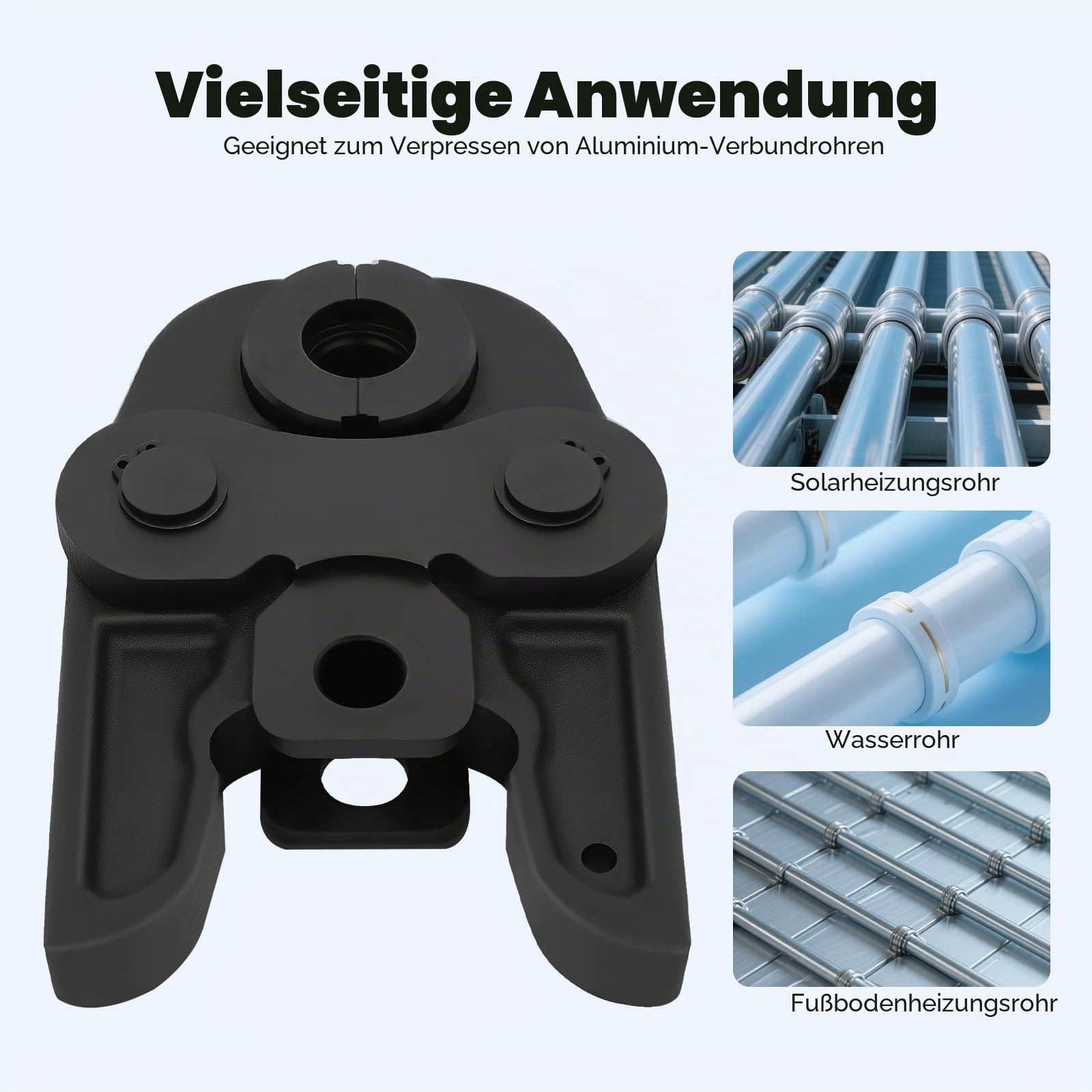 Profi Pressbacken Pressbacke Presszangen TH-Kontur 16-32mm, Pressbackeneinsatz, für Verbundrohr von Aluminium-Kunststoff, PEX, Kupfer, Edelstahl