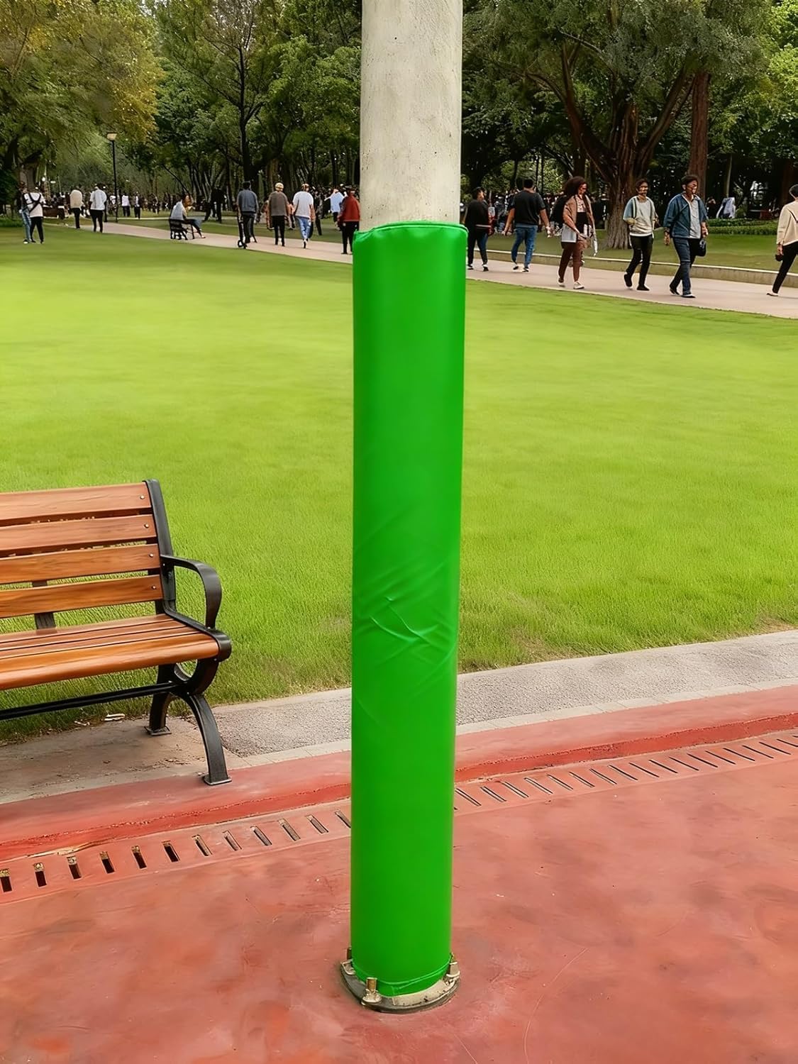 VUIKLCty Universal Basketball Hoop Pole Pads For Outdoor And Indoor Court Safety Protection(Green,Dia 220mm)
