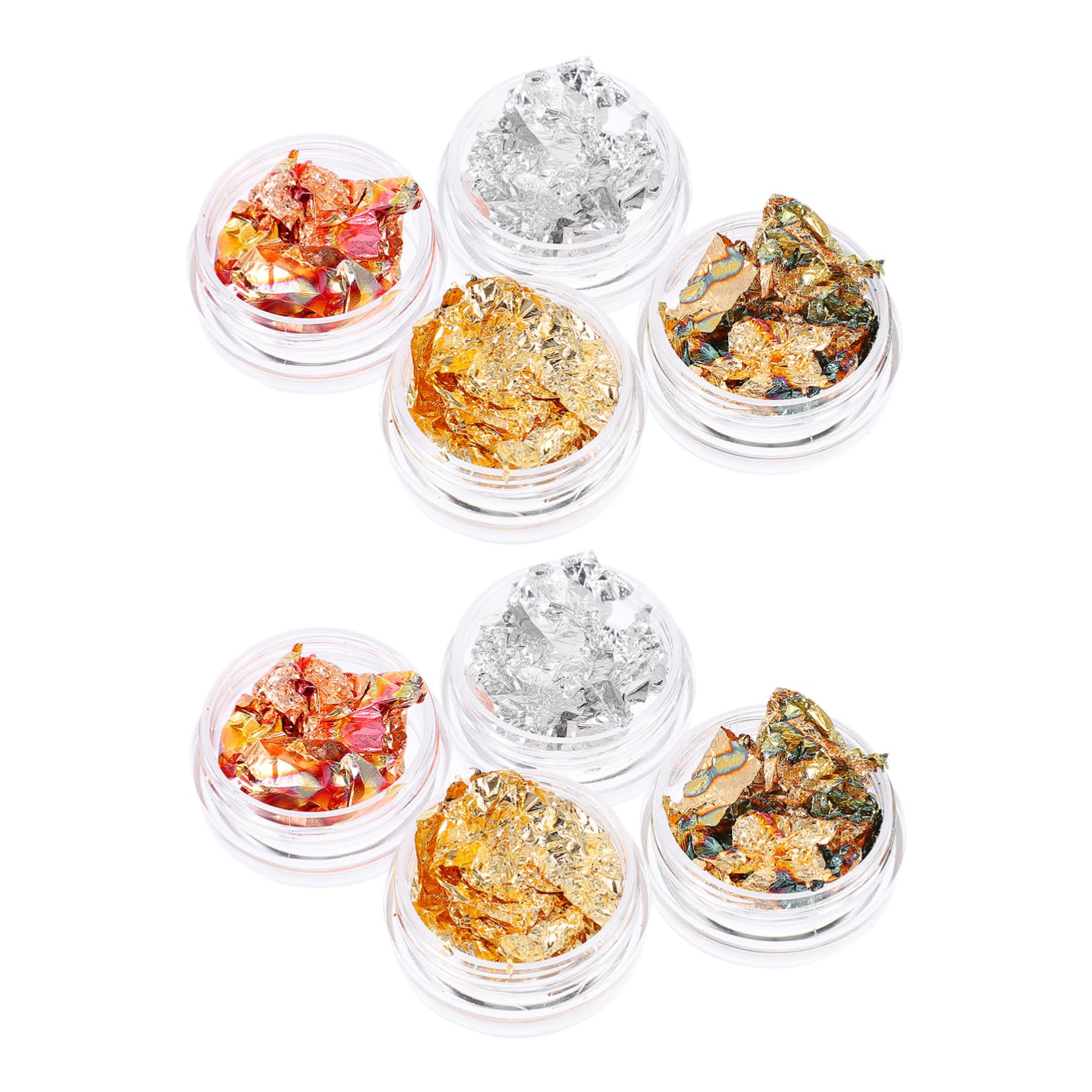 Beatifufu 12 Pack Gold Foil Sheets for Nail Art Tinfoil Flakes Manicure Set Graduation Party