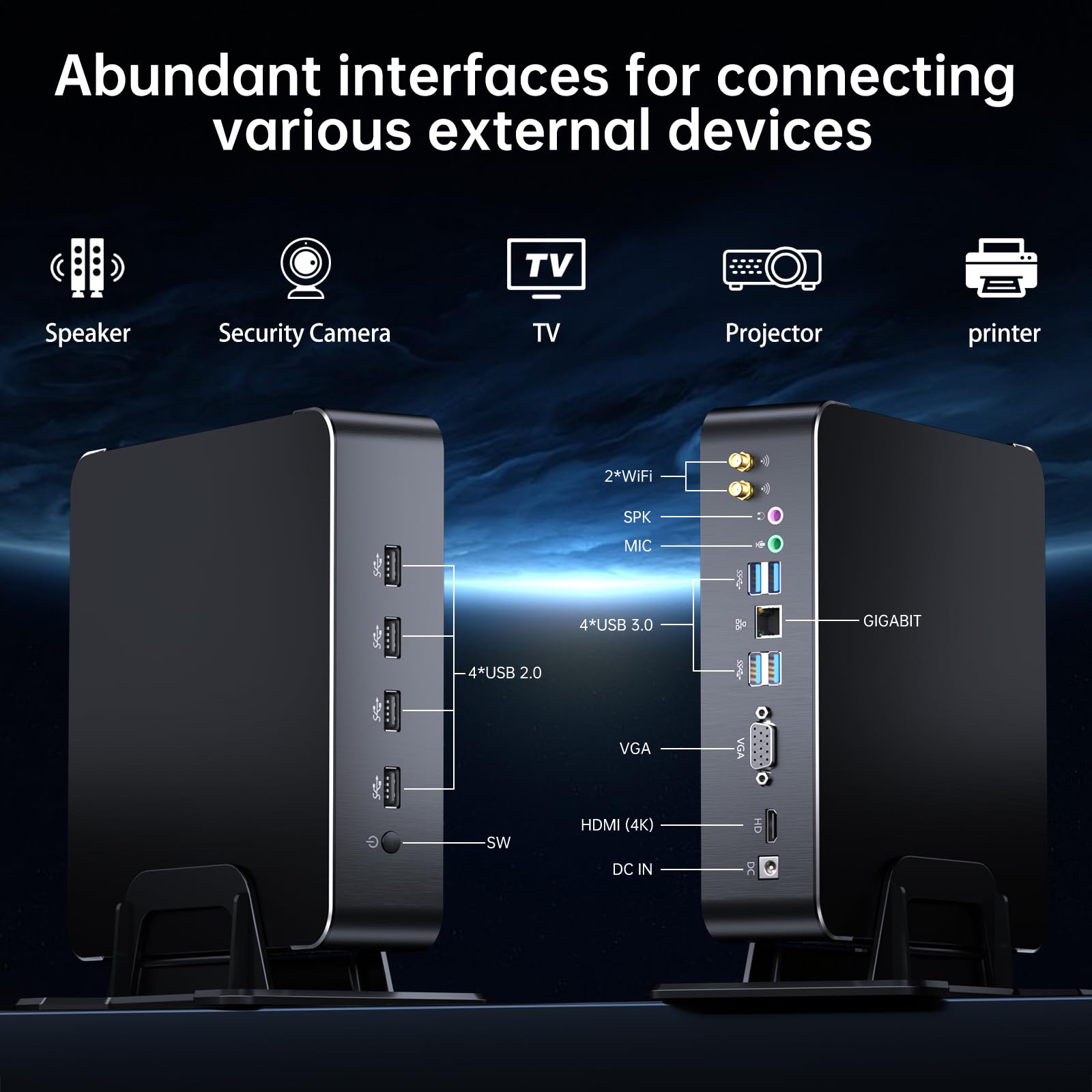 Kinupute Mini PC I9, Ordinateur De Bureau Avec Core I9-13900H, 14