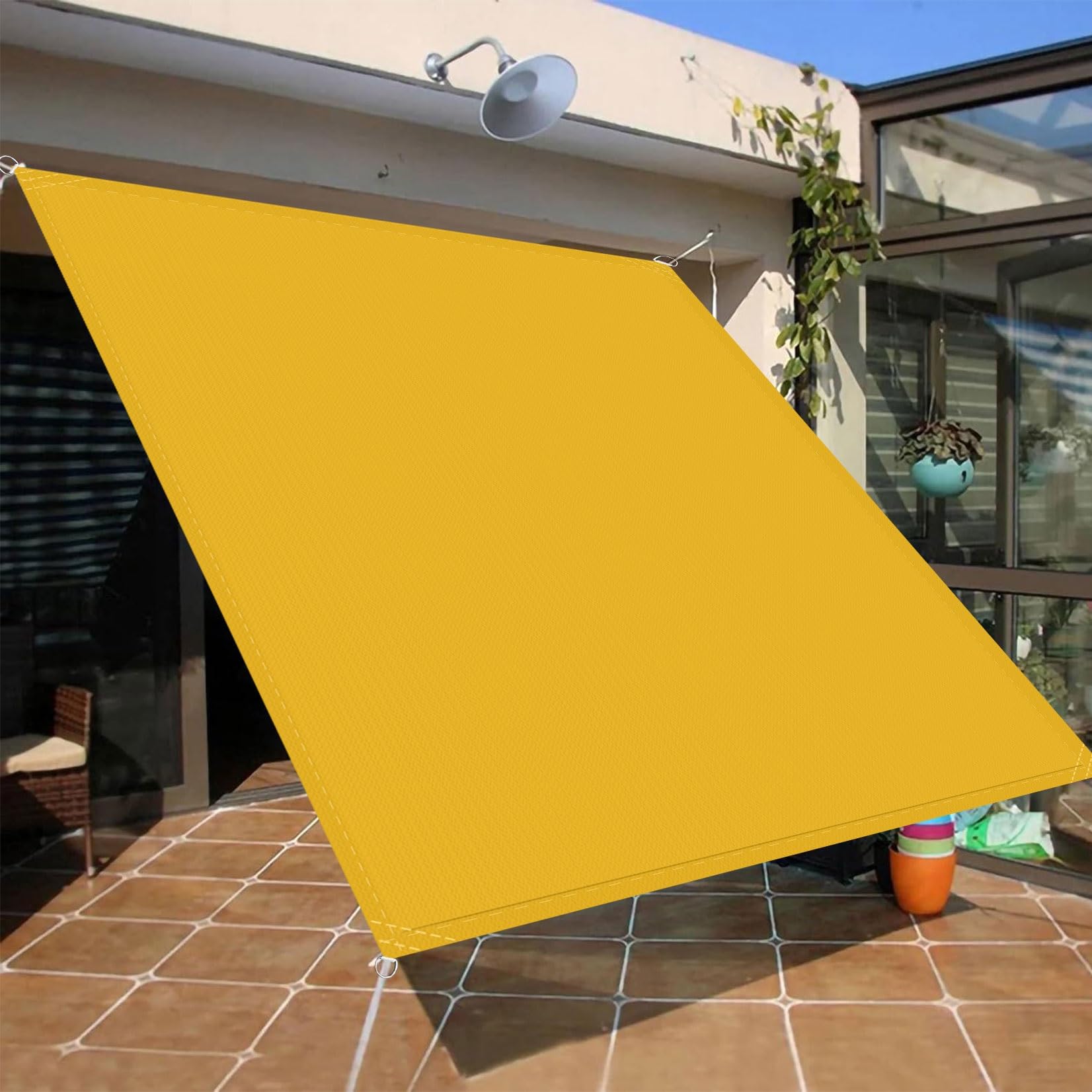 Voile d'ombrage pour jardin et balcon long format étanche coloris or