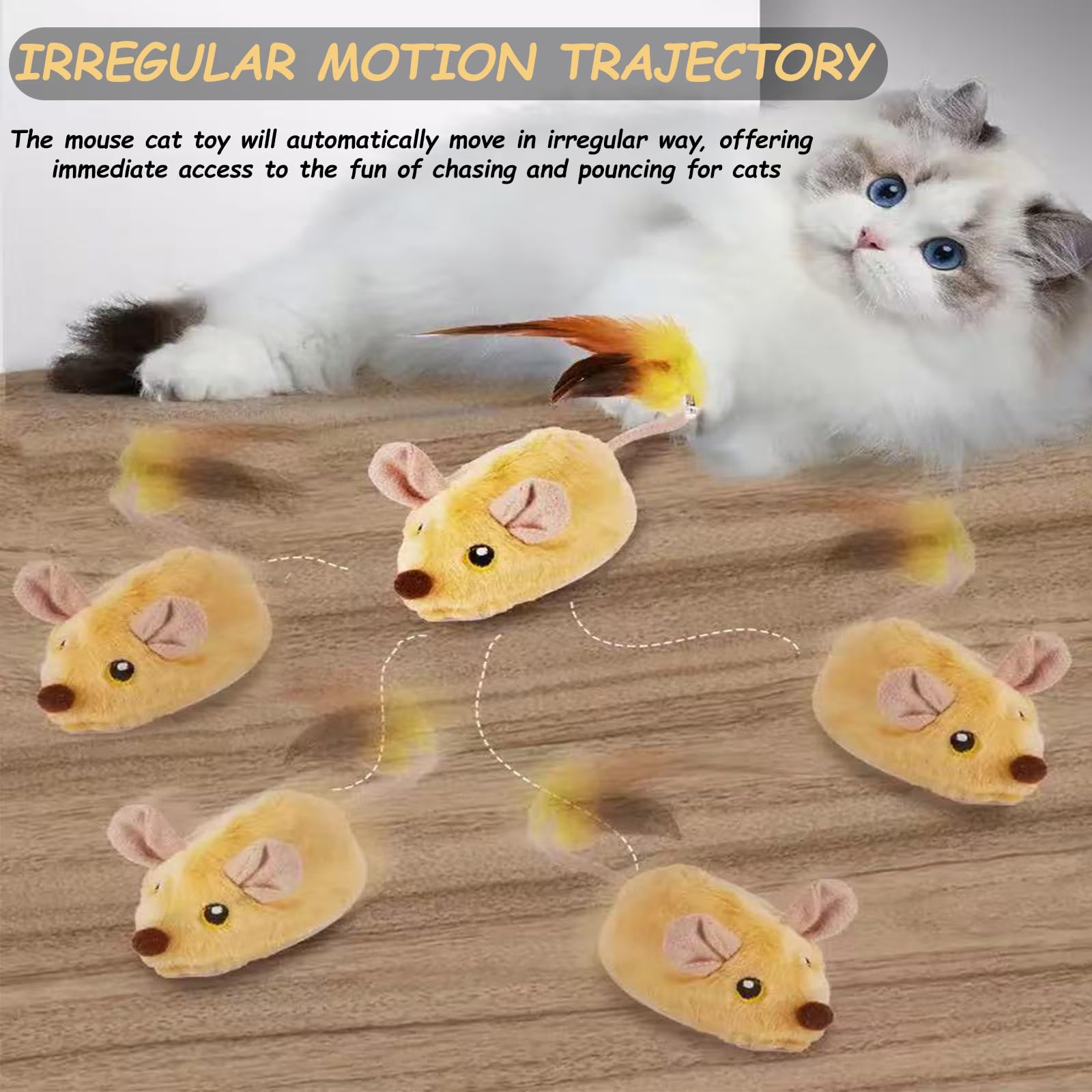 Ratón de juguete automático para gatos, control remoto, ratón, ratón, juguete realista a control remoto, juguete interactivo para gatos, broma, truco aterrador, ratas para gatos de interior, perros