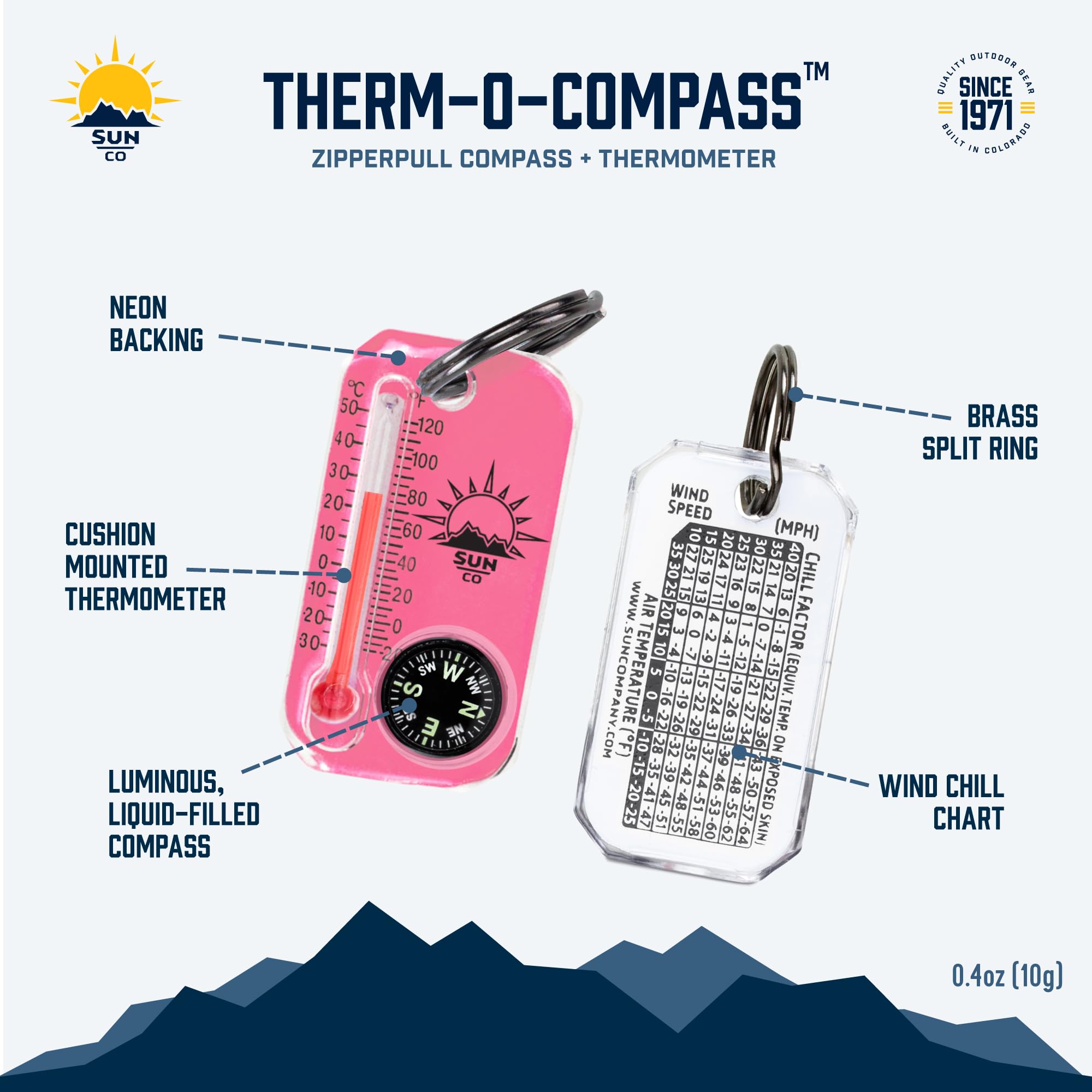 Amazon.com: Sun Company Neon Therm-o-Compass | Multi-Functional