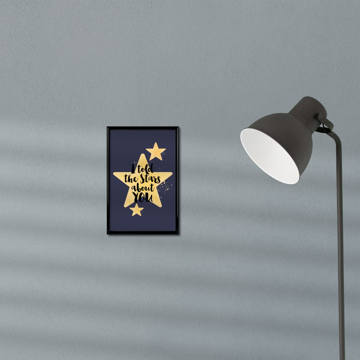 artboxONE Poster mit schwarzem Rahmen 60x40 cm Bild Kinderzimmer Für Kinder I told the stars - Bild star stern