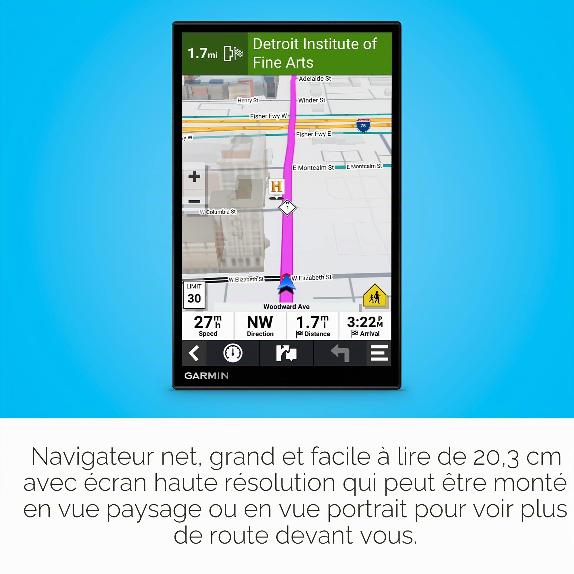 Garmin DriveSmart 86 Navigateur GPS pour Voiture avec Cartes Haute résolution et Assistance vocale Garmin 8"
