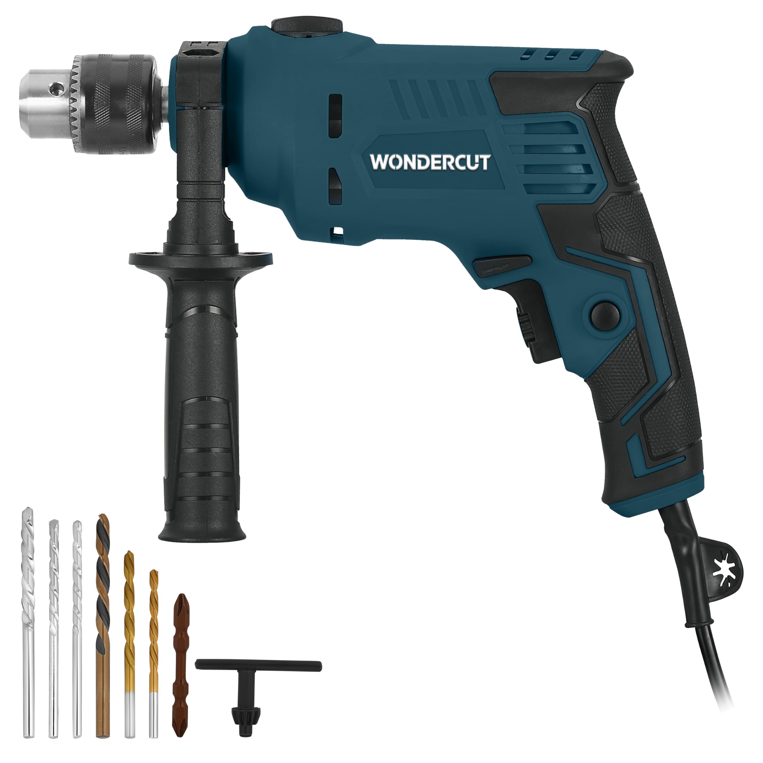 WONDERCUT 810W, Professional, 2900 RPM, 2 Mode Selector, Variable Speed WC-ED13MM-B+7 Impact Pistol Grip Drill with 7 Pcs Professional Drill Bits (13 mm Chuck Size)-image-36