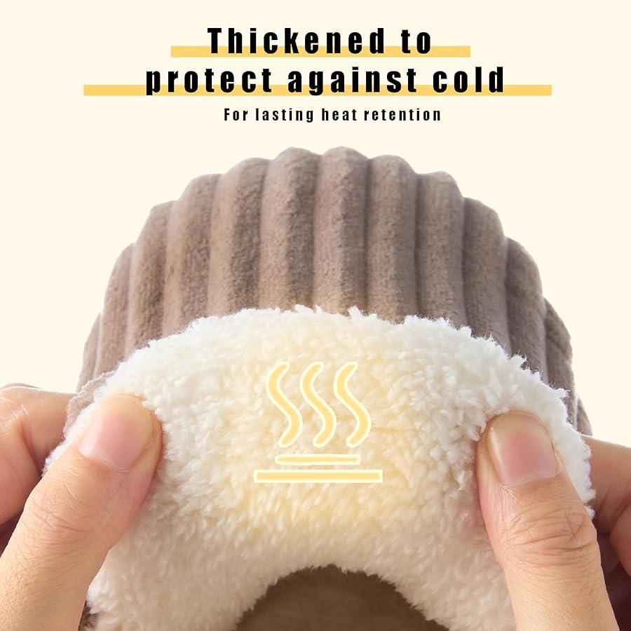 Misolin Chaussons Femme Pantoufles Homme Chaud Confortable Mousses à Mémoire Mules Automne Hiver Antidérapantes Légères Et Respirantes L'intérieur Et L' Extérieur,Bleu Marine, 270(EU 38-39