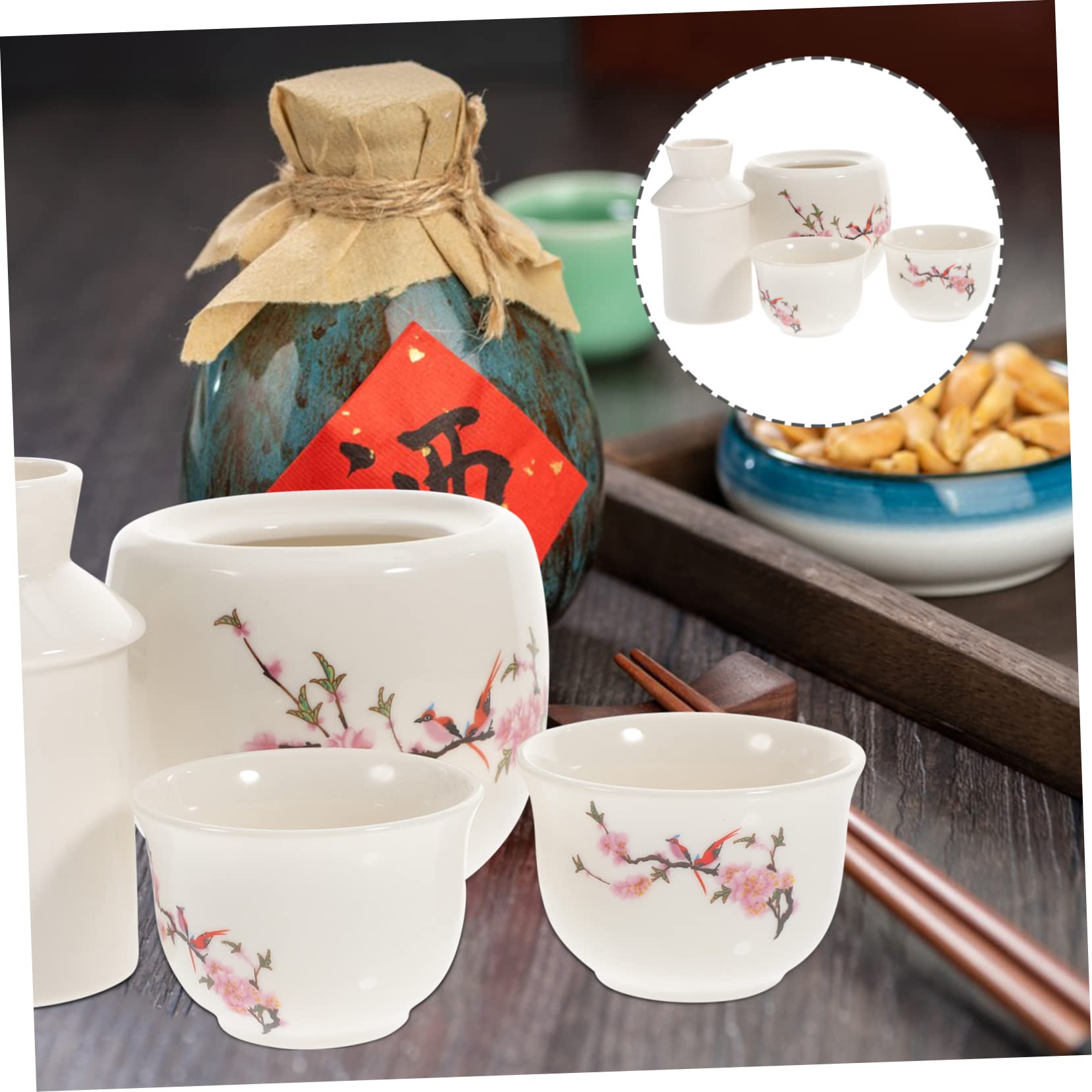 Cabilock 2 Set scaldavivande home decor decorazione casa servizio the mobile vino servizio da te tazza moderno più caldo Tazze l'inverno usa strumenti caldi per bere il vino ceramica