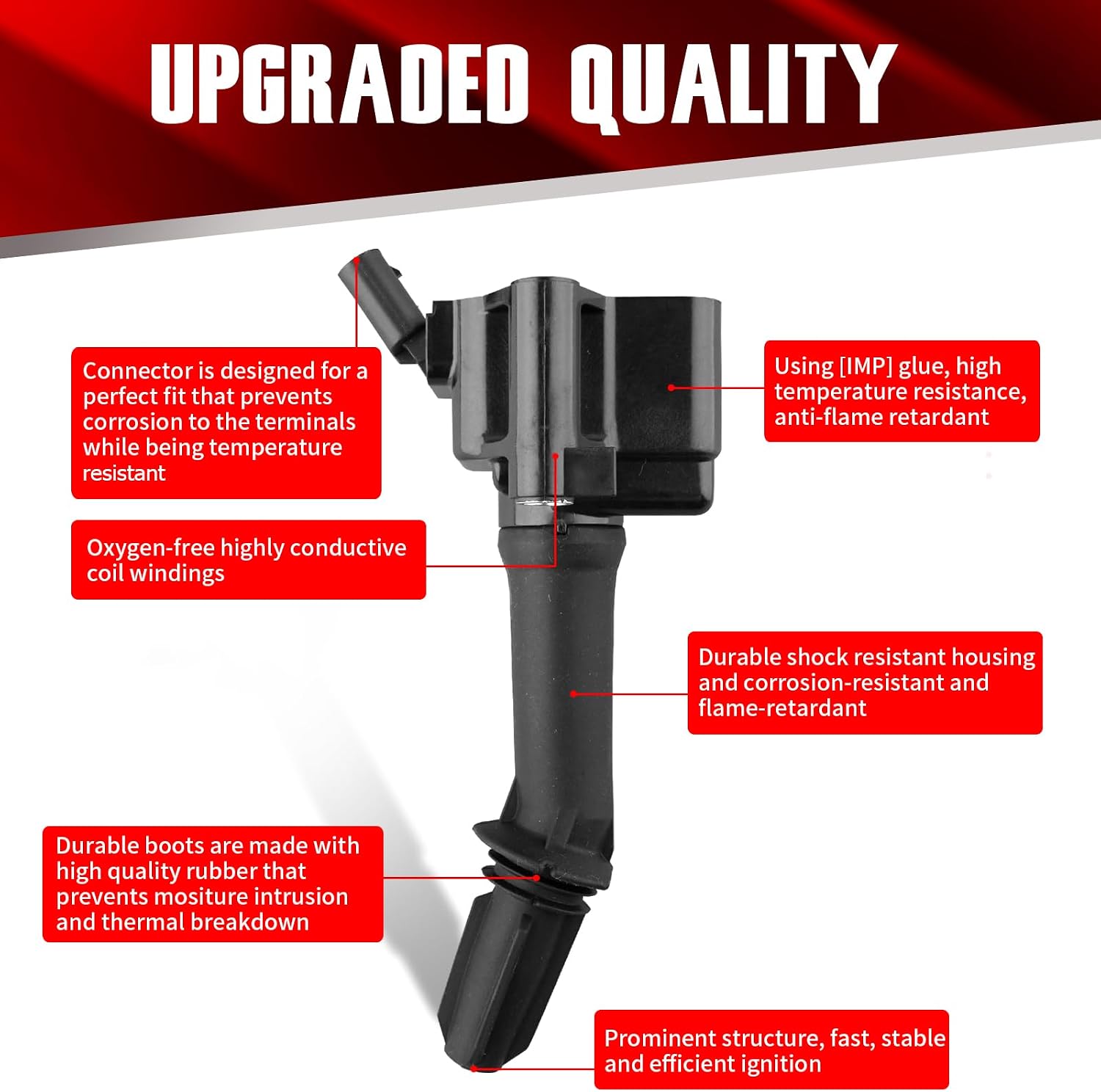 Set of 4 Ignition Coils UF802 12635672 Compatible with Chevy Cruze Equinox Malibu Volt GMC Terrain Buick Encore 2016-2021 1.4L 1.5L 1.6L L4 - Replaces 12670053 5C2095
