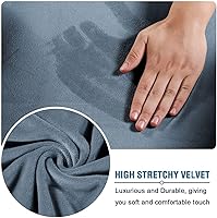 Vista 4 de Funda para silla de oficina con fundas para reposabrazos, funda elástica de terciopelo suave para silla de escritorio, fundas protectoras para silla