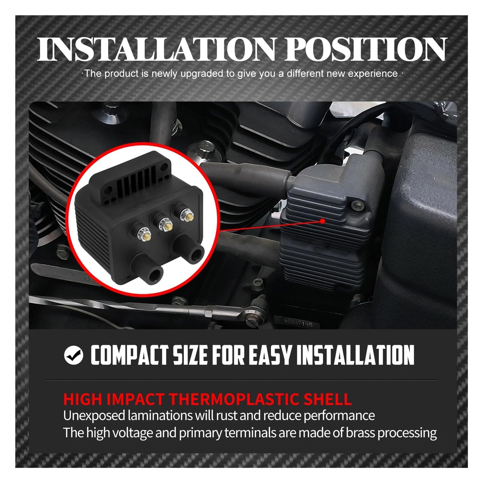 Cewka zapłonowa motocyklowa 3 Ohm Single Fire do Harley Touring do Softail do Dyna do Sportster