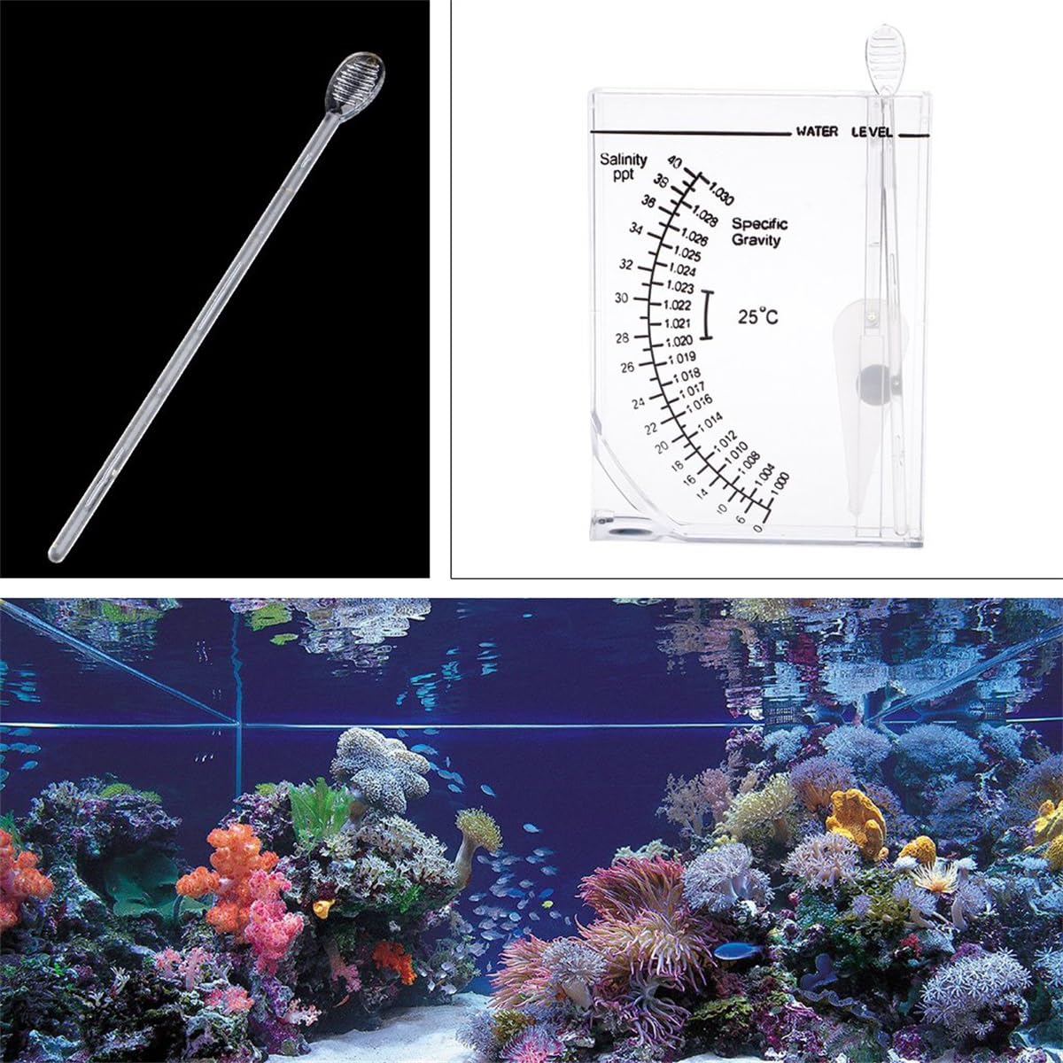 Amazon.co.jp: 塩分計 水族館 塩分濃度計 海水用 水槽ハイドロメーター