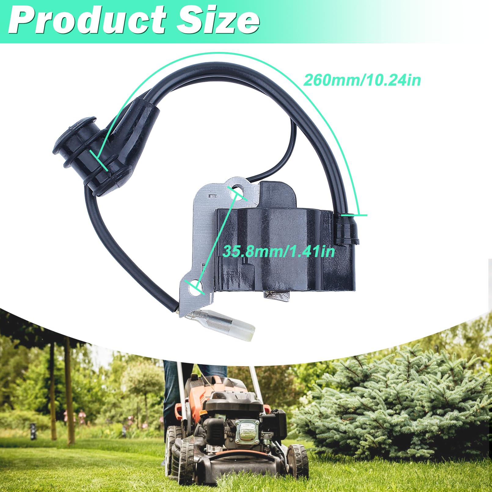 Bobina di Accensione per Honda GX35 UMK435 e Motore di Serie, ADEFOL Modulo Bobina di Accensione con Candela Accessorio per Decespugliatore Motore a 4 Tempi Pezzi di Ricambio