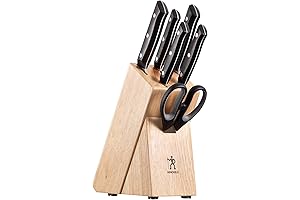 Dynamic Razor-Sharp Heinrichs Knife Set with Block