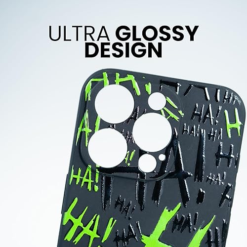 Miniatura 6 de SIMPLYMDRN Funda para iPhone 13 Pro Max brillante a prueba de golpes de la serie delgada para hombres, 6.7 pulgadas, 2021, negro (Jok3ster negro)