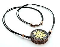 Vista 4 de Metatron's Cube Merkaba Orgone Pendant with Amethyst