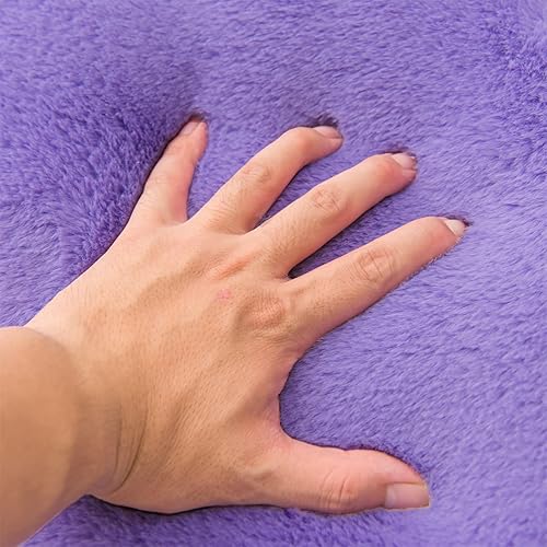 Miniatura 7 de A Nice Night - Almohada de lectura de pelo sintético en forma de cuña para cama, grande, para adultos y niños, con brazos, respaldo para estar