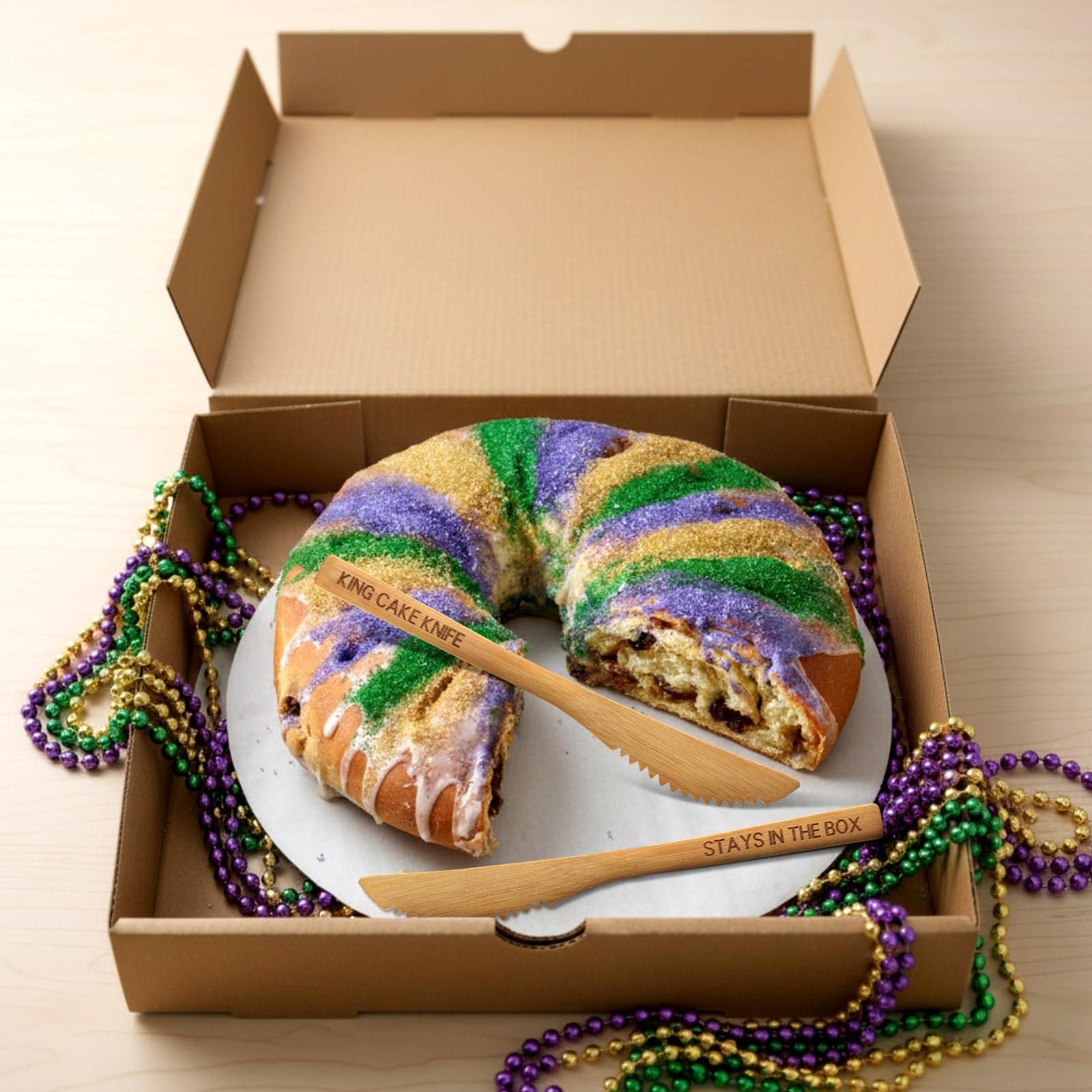 Mardi Gras King Cake Knives - 30 Pack -3