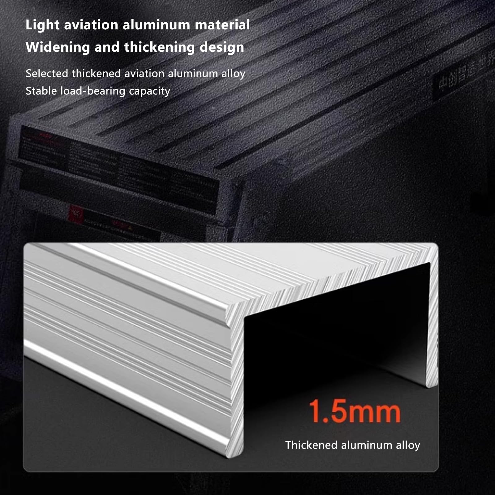 Plataforma de Trabajo Portátil Multifuncional de Aluminio,Plataforma de andamio,Plataforma de trabajo de aluminio para limpieza de techo,pintura y lavado de automóviles,carga má(Size:39.3*11.8*19.6in)