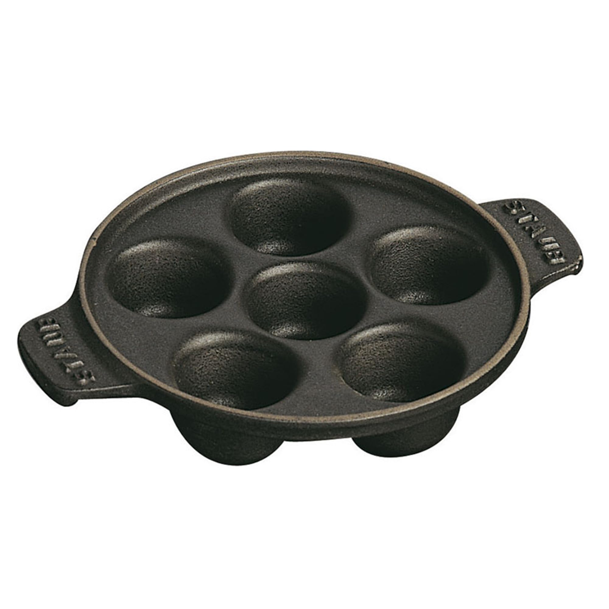 STAUB 1301523 - Piatto per escargot, in ghisa, nero opaco