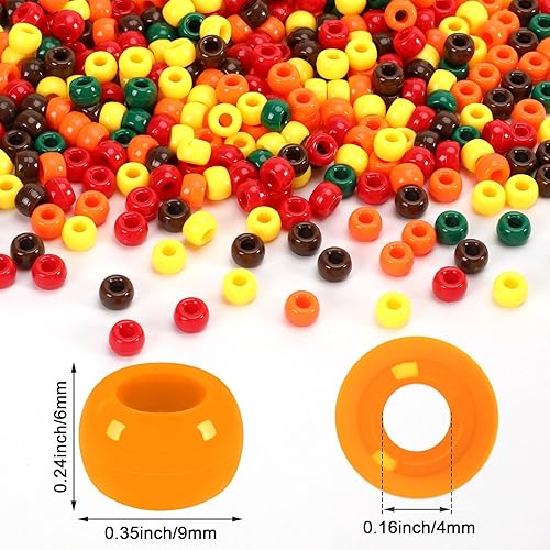 Miniatura 9 de UPINS 1200 cuentas de plástico con purpurina navideña para collares, pulseras, aretes, joyería, suministros de decoración de fiesta de Navidad,