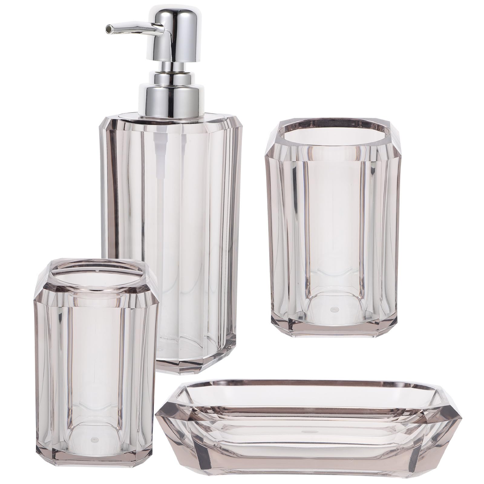 Accesorios para Baño Juego Completo de Botella Loción y Dispensador Acero