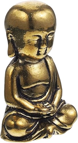 VOSAREA Estatua de Buda Sakyamuni, adornos de Buda Figuras de monje de juguete, figuras coleccionables, figura sabia, decoración de mesa de comedor,