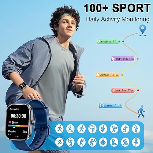Miniatura 5 de Smart Watch(Answer/Make Call), 1.91" Smartwatch for Men Women, NEW Fitness Watch with 110+ Sport Modes, Fitness Activity Tracke with Pedometer/Sleep