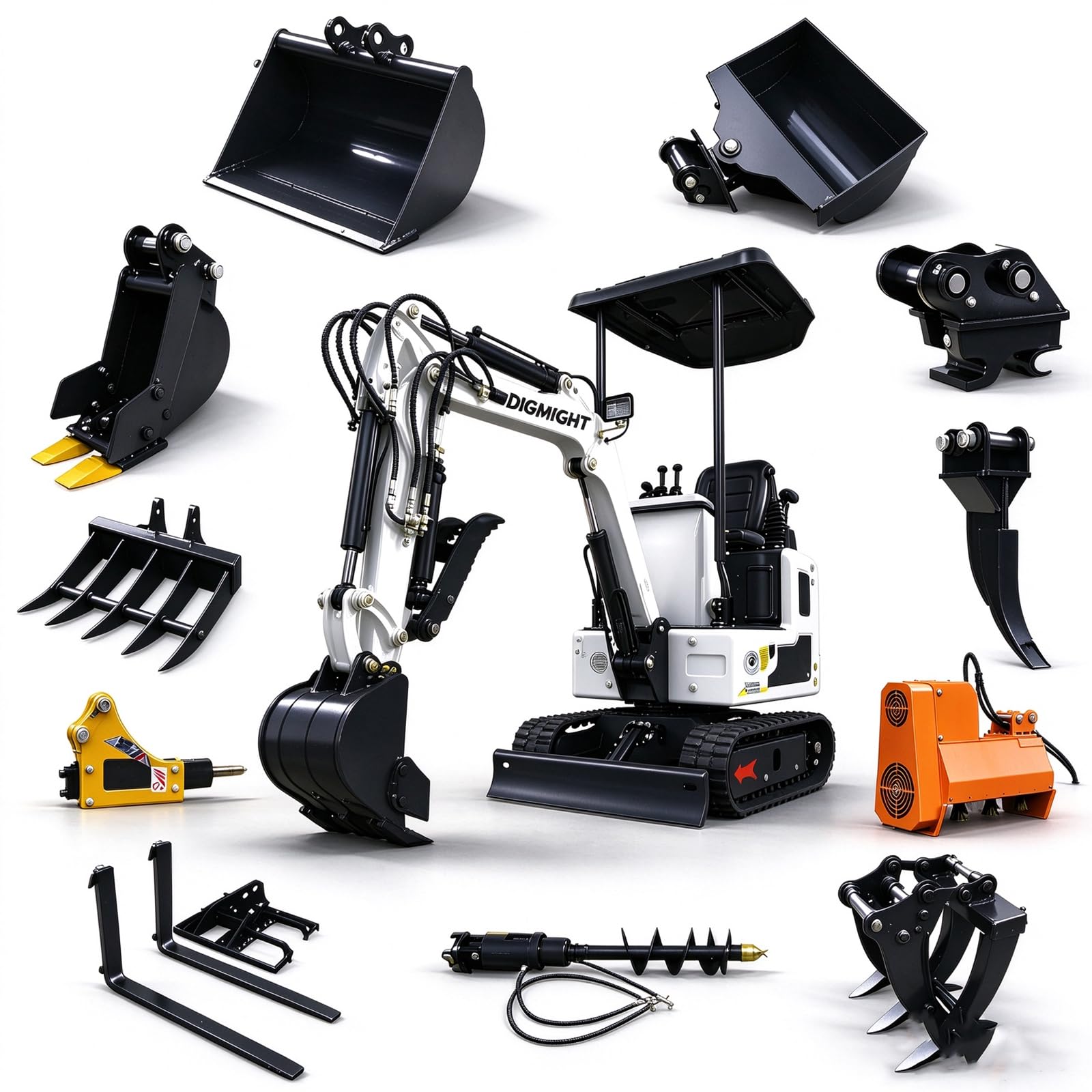 1.2 Ton Mini Excavator 13.5 HP B&S Engine with Hydraulic Thumb