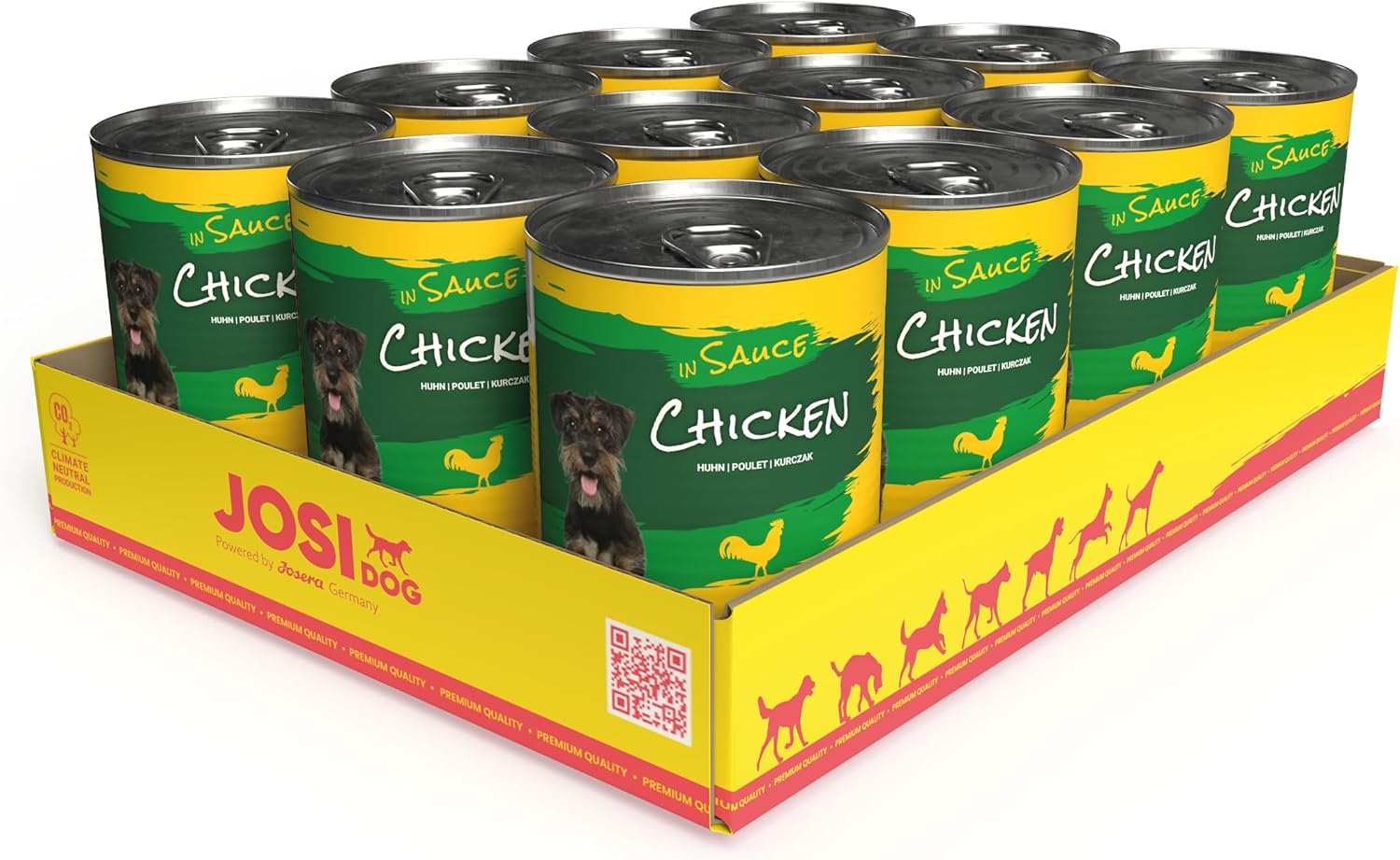 JosiDog Huhn in Sauce (12 x 415 g) | Erwachsener | Premium-Nassfutter für ausgewachsene Hunde | mit Huhn in Sauce mit Vitamin D3 & E | Unterstützt von Josera | Nasses Hundefutter | Alleinfuttermittel | 12 Stück JosiDog Huhn in Sauce (12 x 415 g) | Erwachsener | Premium-Nassfutter für ausgewachsene Hunde | mit Huhn in Sauce mit Vitamin D3 & E | Unterstützt von Josera | Nasses Hundefutter | Alleinfuttermittel | 12 Stück