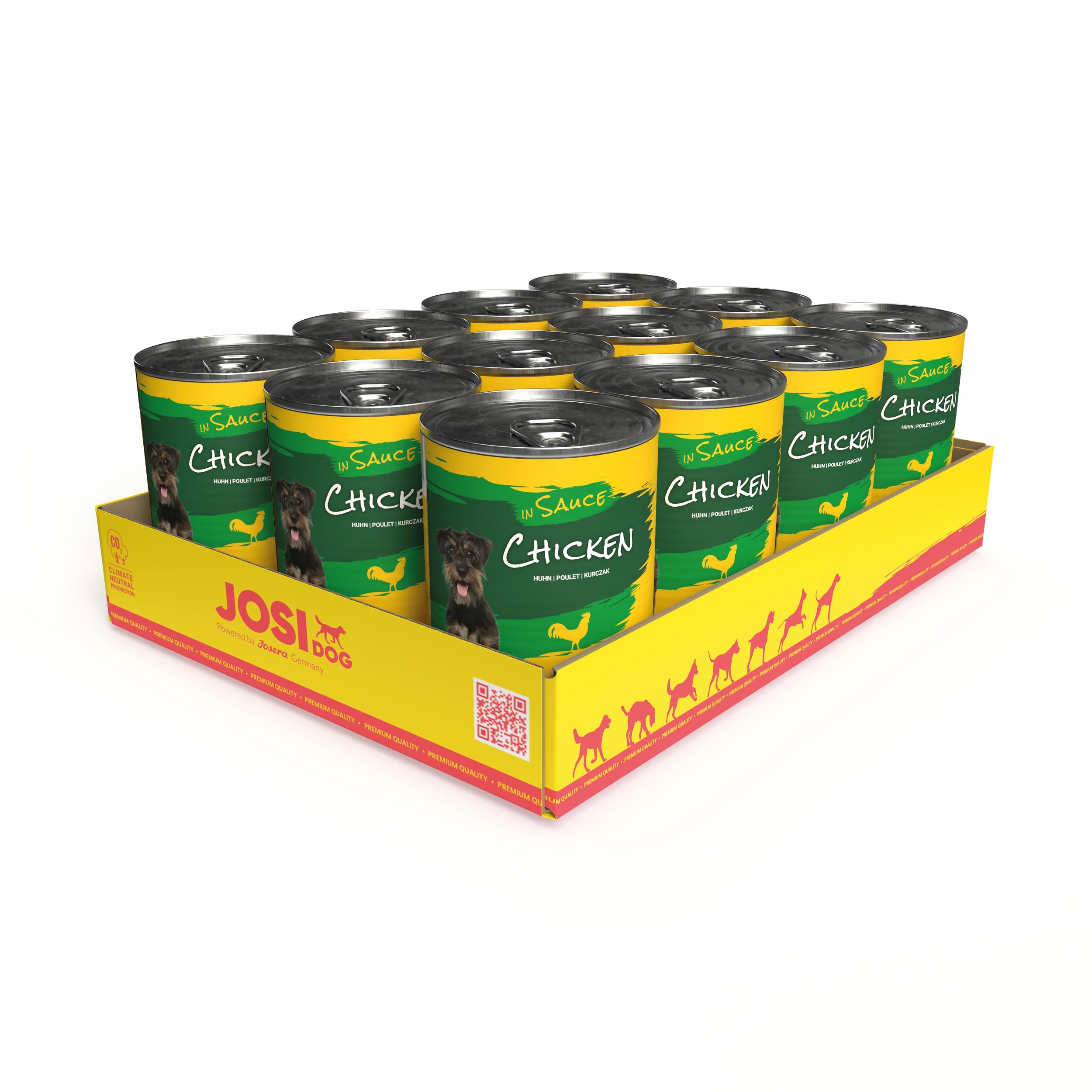JosiDog Pollo en Salsa (12 x 415 g) | Adult | Premium Comida húmeda para Perros Adultos | con Pollo en Salsa con Vitamina D3 y E | Powered by Josera | Comida para Perros húmeda | Alimento Completo |