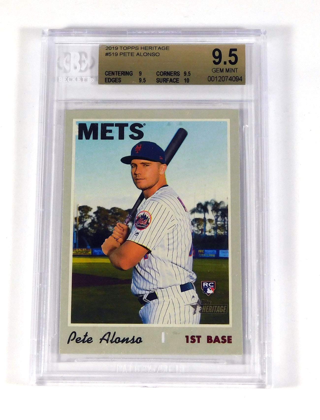 Amazon.com: 2019 Topps Heritage Pete Alonso #519 Rookie with 