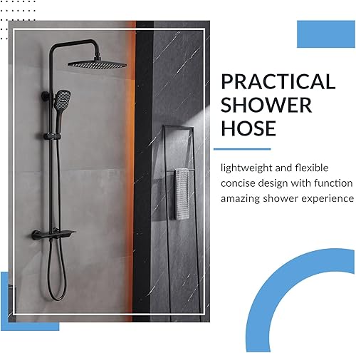 Miniatura 6 de APLusee - Manguera de ducha flexible de 59 pulgadas, tubo de ducha de acero inoxidable 304 con conector giratorio de latón, pieza de repuesto de