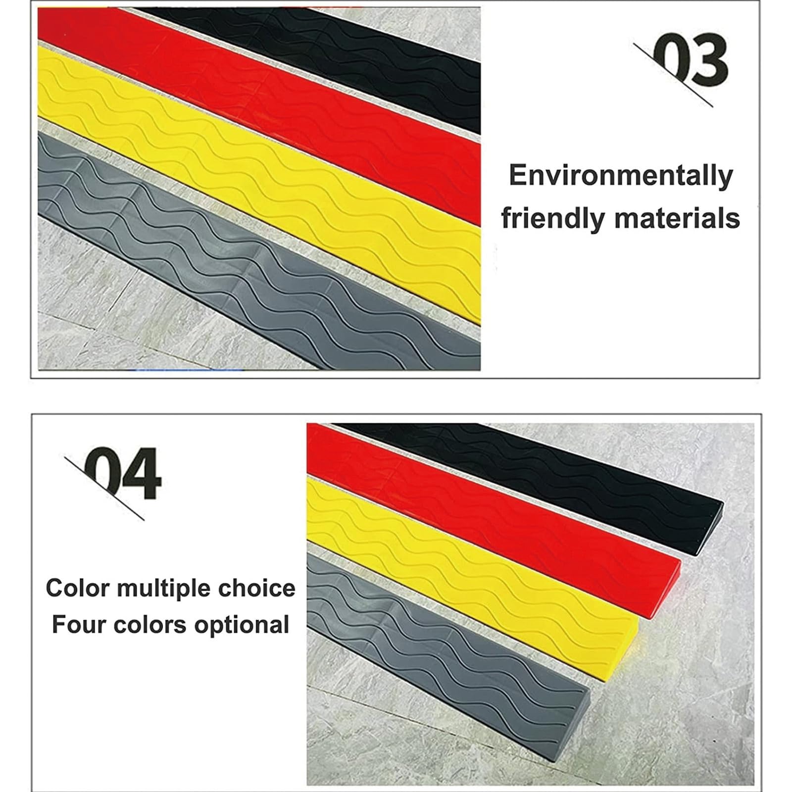 Rampa antideslizante para sillas de ruedas para interiores, rampa de umbral portátil para dispositivos de movilidad, ideal para uso en baño y porche