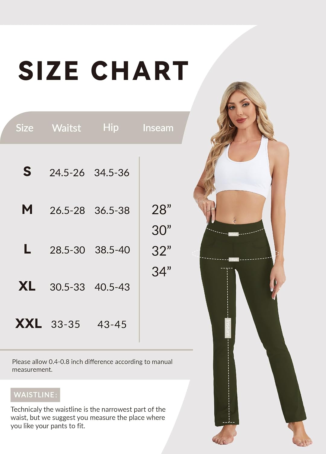 SAFORT Women's Yoga Pants Straight Leg Yoga Dress Pants 28"/30"/32"/34" Long Tall Inseam Stretch Slacks with Pocket - Image 6