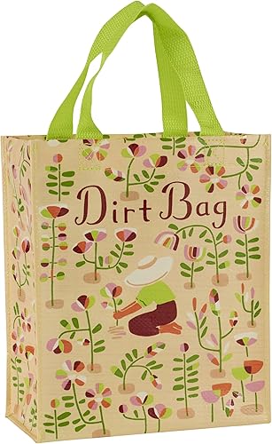 Blue Q Bolsa de suciedad práctica de bolsa de almuerzo reutilizable, bolsa de regalo, fácil de limpiar, 95% material reciclado, 10 pulgadas de alto