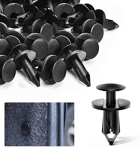 20 clips de retención de hebilla para guardabarros de automóvil, 0.31 pulgadas0.315 in de nailon de plástico para parachoques, clip de fijación de