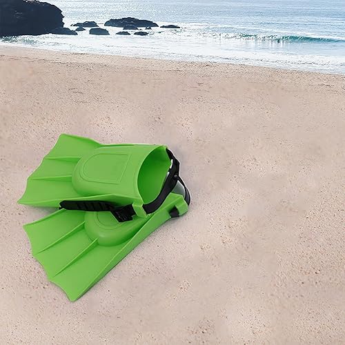 Miniatura 2 de Aletas de natación para niños, niñas y niños, aletas cortas de natación ligeras y ajustables de PVC, aletas de entrenamiento para natación para