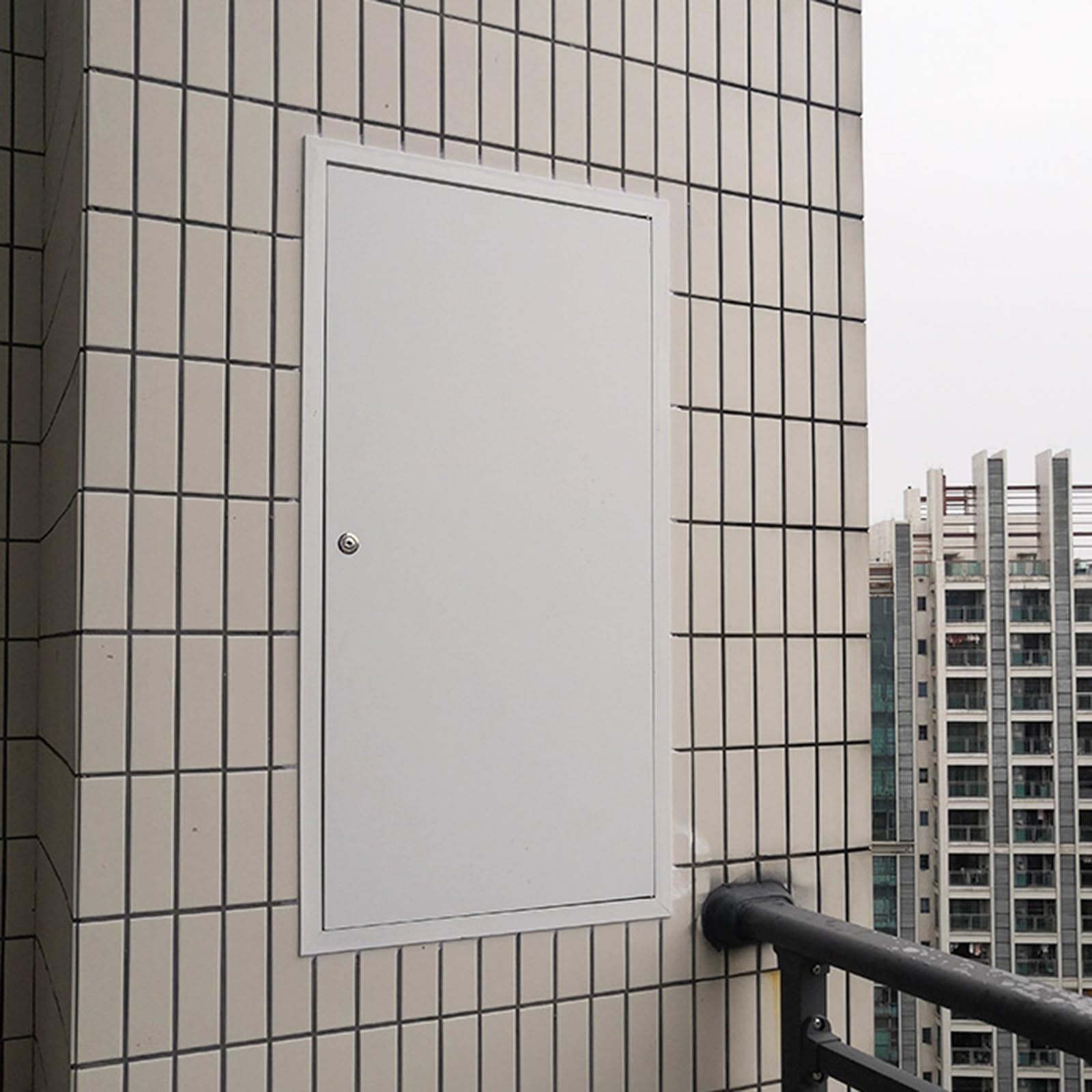 Customizable Aluminum Access Panel - Lockable Inspection Hatch for Drywall, Attic, and Service Areas(White,25.4x55.9cm)