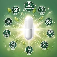 Vista 2 de Magnesium Supplement with 9 Forms of High Absorption Magnesium Glycinate, L-threonate, Citrate, Malate and More for Muscle, Brain Support, Non-GMO